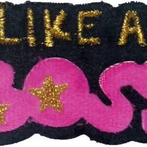 American Crafts Sticko Stickers Fuzzy “Like A Boss” Pink 3D Scrapbook Embellishm